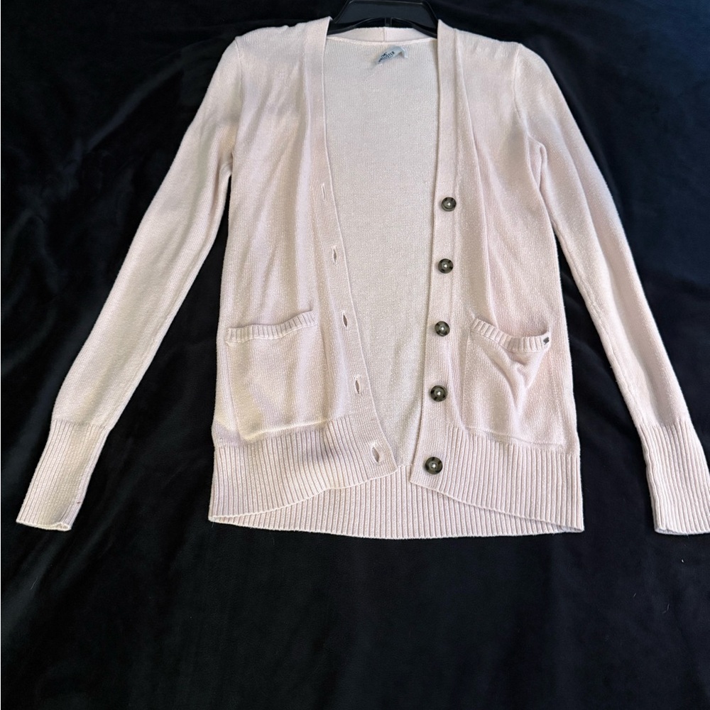 Hollister Women's Light Pink Cardigan Sweater